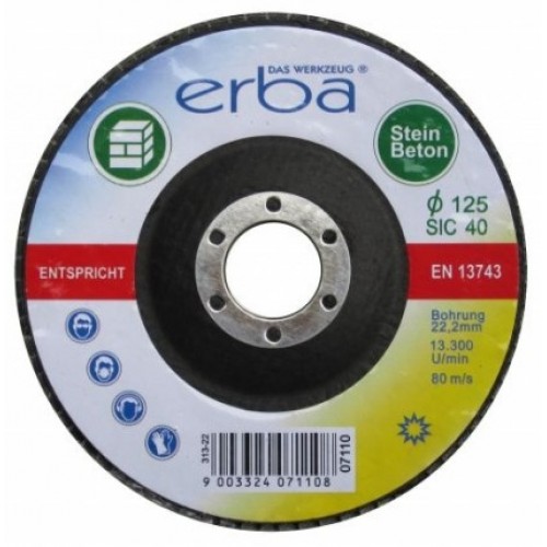 ERBA Lamelový brúsny kotúč na kameň 125 mmSiC40 ER-07110 ERBA Lamelový brúsny kotúč na kameň 125 mmSiC40 ER-07110