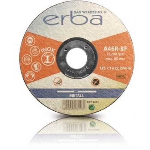 ERBA Rezný kotúč INOX - 5ks - 115 x 1,0 x 22,2 mm ER-07201