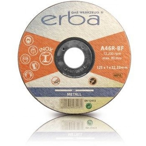 ERBA Rezný kotúč INOX - 5 ks - 125 x 1,0 x 22,2 mm ER-07206