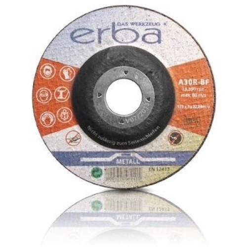 ERBA Rezný kotúč na kov - 10 ks - 115 x 3,0 x 22,2 mm A30R-BF ER-07211 