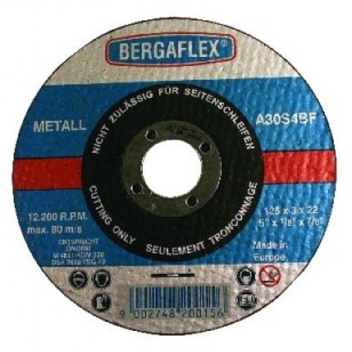 ERBA Rezný kotúč na oceľ 125 x 3 x 22,2 mm A30S ER-1120015 ERBA Rezný kotúč na oceľ 125 x 3 x 22,2 mm A30S ER-1120015