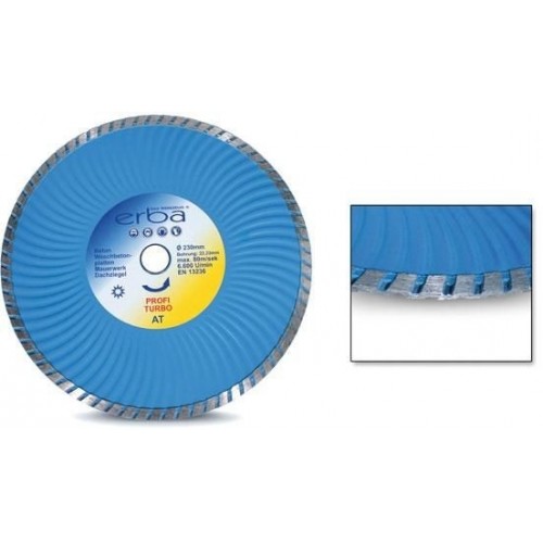 ERBA Diamantový rezný kotúč turbo 230 x 7 x 22,2 mm ER-4423059 ERBA Diamantový rezný kotúč turbo 230 x 7 x 22,2 mm ER-4423059