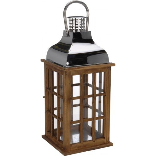 EXCELLENT Lucerna 20x20x53 cm, hnedá / strieborná KO-AAE260780