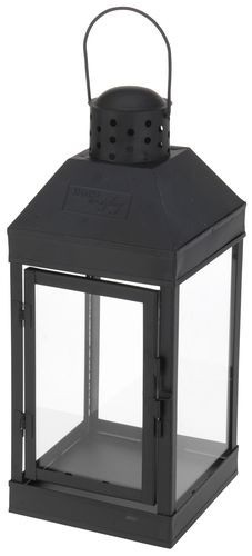 EXCELLENT Lucerna 13x13x32 cm, kovová, čierna KO-AAE297430
