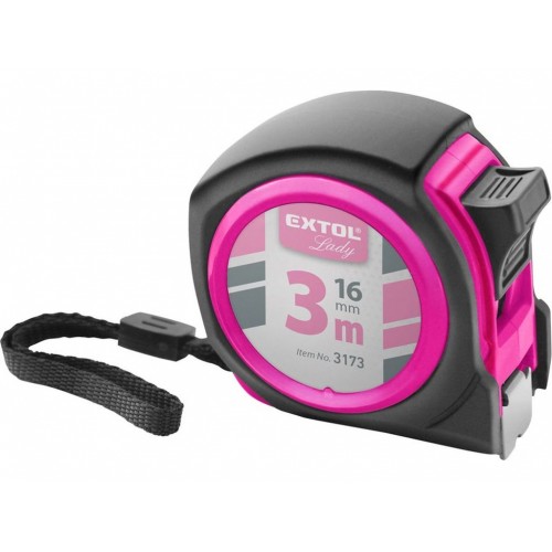 EXTOL LADY meter zvinovací 3m šírka pásky 16mm 3173 EXTOL LADY meter zvinovací 3m šírka pásky 16mm 3173