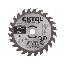 EXTOL PREMIUM kotúč pílový s SK plátkami, Ř89 x 2,0 x 10 mm, 24T 8893022D