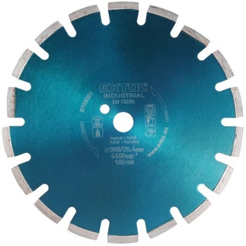 EXTOL INDUSTRIAL kotúč diamantový rezný - segmentový na ASFALT 400 x 25,4 mm 8703093