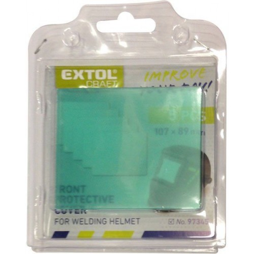 EXTOL CRAFT sklo ochranné pre zváracie kuklu, 5ks, 107x89mm, plastové 97345A