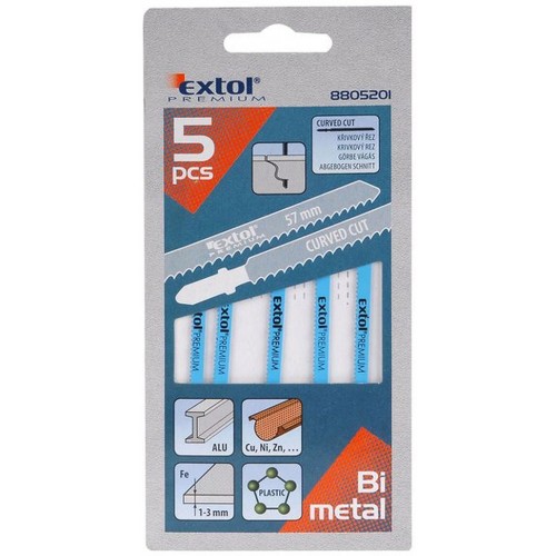 EXTOL PREMIUM pílové plátky, úchyt: BOSCH, sada 5ks 8805201