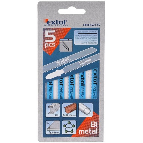 EXTOL PREMIUM pílové plátky, úchyt: BOSCH, sada 5ks 8805205 EXTOL PREMIUM pílové plátky, úchyt: BOSCH, sada 5ks 8805205
