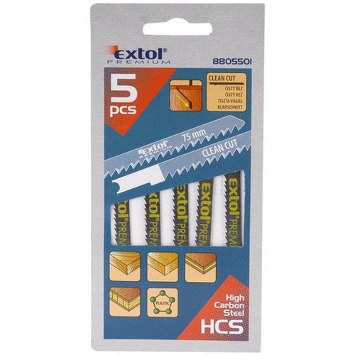 EXTOL PREMIUM pílové plátky, úchyt: UNIVERSAL, sada 5ks 8805501