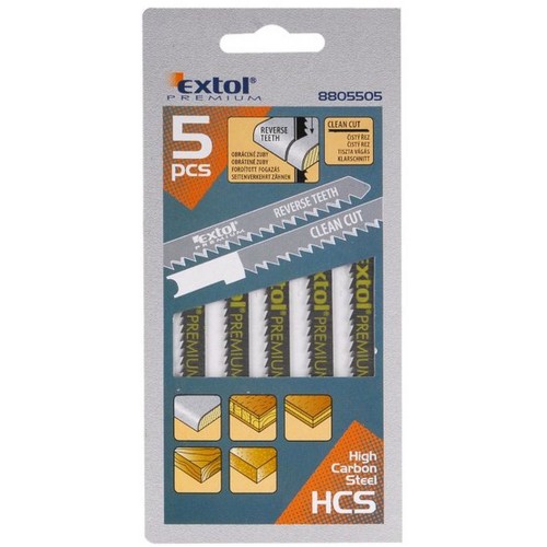 EXTOL PREMIUM pílové plátky, úchyt: UNIVERSAL, sada 5ks 8805505 EXTOL PREMIUM pílové plátky, úchyt: UNIVERSAL, sada 5ks 8805505