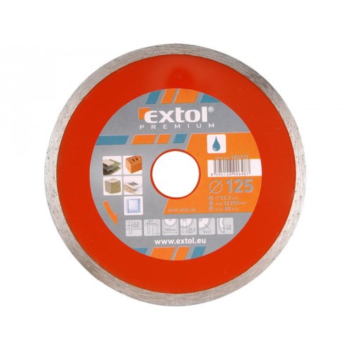 EXTOL PREMIUM kotúč diamantový rezný 230x22, 2mm CELOOBVODOVÉ - mokré rezanie 108735