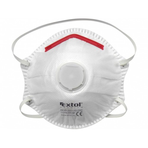 EXTOL PREMIUM respirátory s výdychovým ventilom FFP2, sada 5ks, tvarované 8856724