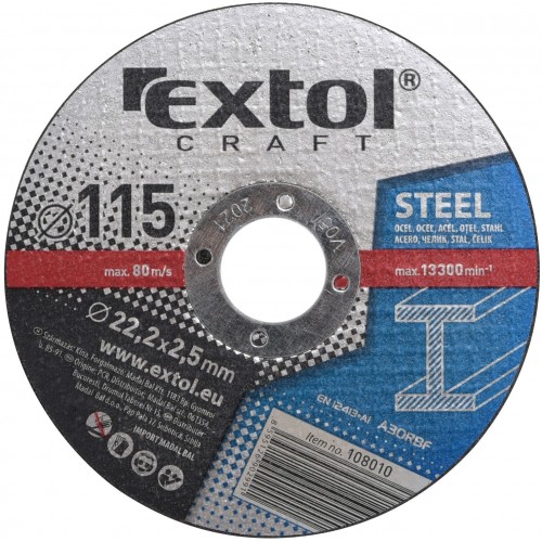 EXTOL CRAFT kotúče 115x2, 5x22, 2mm, rezné na kov 5ks 108010