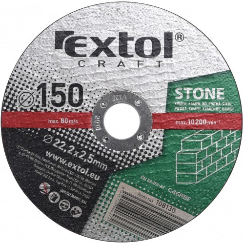 EXTOL CRAFT kotúče 150x2, 5x22, 2mm, rezné na kameň 5ks 108130 EXTOL CRAFT kotúče 150x2, 5x22, 2mm, rezné na kameň 5ks 108130
