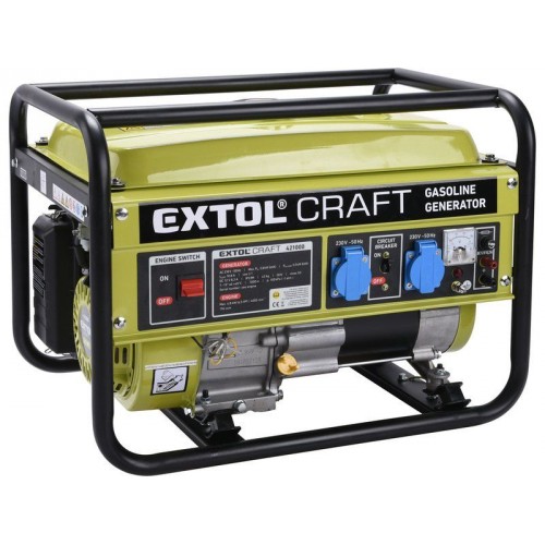 EXTOL CRAFT Elektrocentrála benzínová, 6,5 HP / 2,8kW 421000