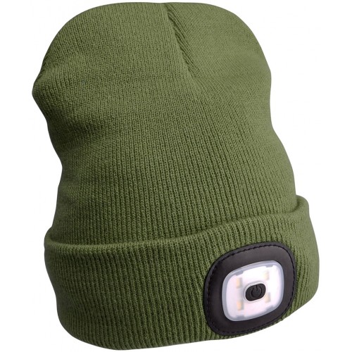 EXTOL LIGHT čiapka s čelovkou, nabíjateľná, USB, zelená, univerzálna veľkosť 43192