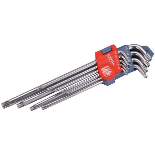 EXTOL PREMIUM L-kľúč, sada 9ks, TORX predĺžené 8819412