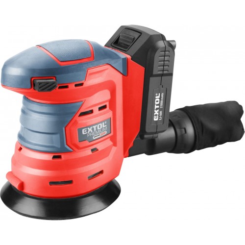 EXTOL PREMIUM brúska excentrická aku SHARE20V, 125mm, 20V Li-ion, 2000mAh 8891846