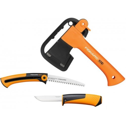 FISKARS Set kempingová sekera X5 + nôž Hardware + Pílka Xsharp SW73 1057912