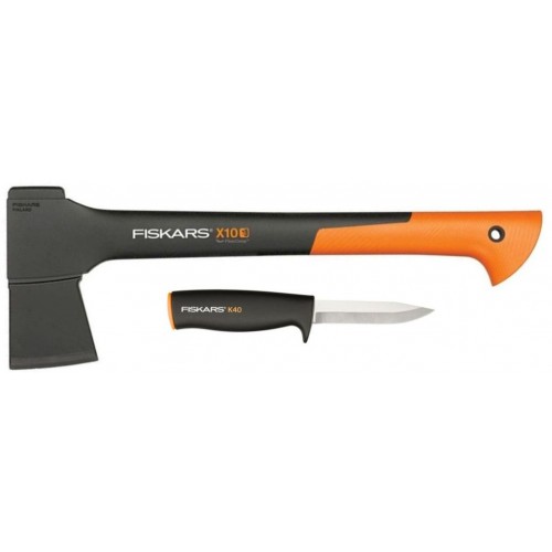 Fiskars Set sekera univerzálna X10 + Nôž murársky 1057914