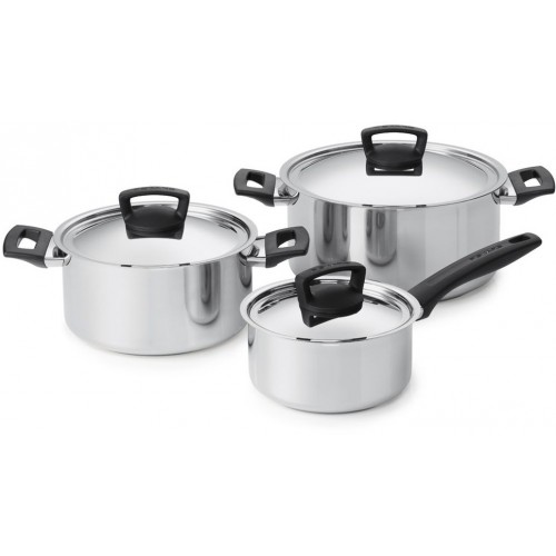 FISKARS Functional Form Súprava 3 hrncov s pokrievkou 855390