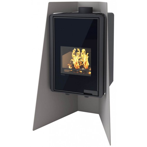 HS FLAMINGO DELUXE ® ISLAND Krbové kachle 9kW, šedá HSF42-006