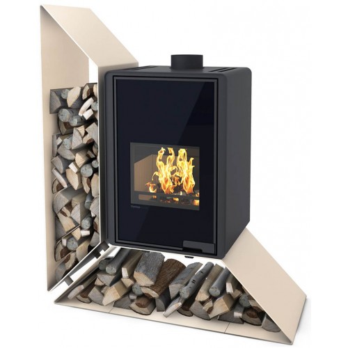 HS FLAMINGO DELUXE ® KAMPA Krbové kachle 9kW, ľavá, krémová HSF42-010