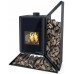 HS FLAMINGO DELUXE ® KAMPA Krbové kachle 9kW, pravá, čierna HSF42-013
