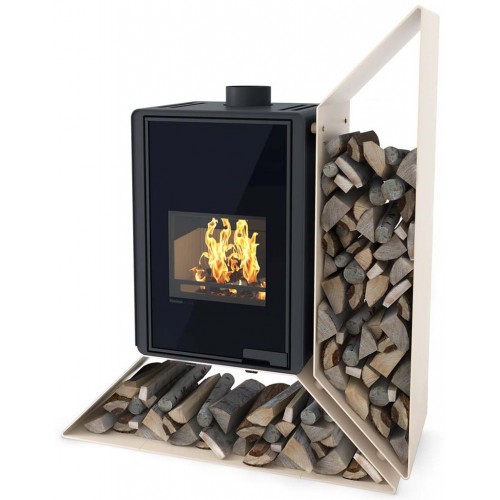 HS FLAMINGO DELUXE ® KAMPA Krbové kachle 9kW, pravá, krémová HSF42-016