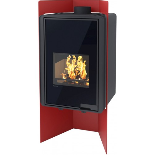 HS FLAMINGO DELUXE ® PULAU Krbové kachle 9kW, červená HSF42-027