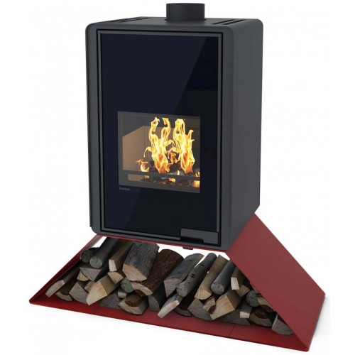 HS FLAMINGO DELUXE ® SENAI Krbové kachle 9kW, červená HSF42-033