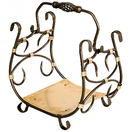 HS FLAMINGO mosadzný Kôš na drevo HSF15-007