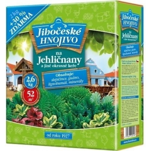Jihočeské hnojivo na ihličnany a okrasné kríky 2,6 kg, 1203034