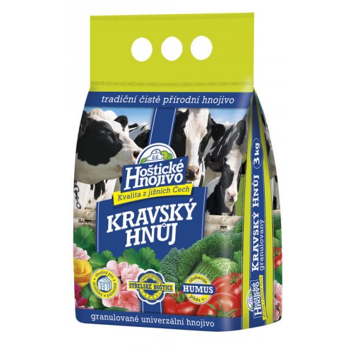 Hoštické hnojivo kravský hnoj 3kg 1207026