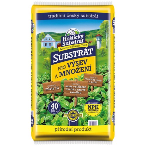 Hoštický substrát - Substrát pre výsev a množenie 40l Hoštický substrát - Substrát pre výsev a množenie 40l