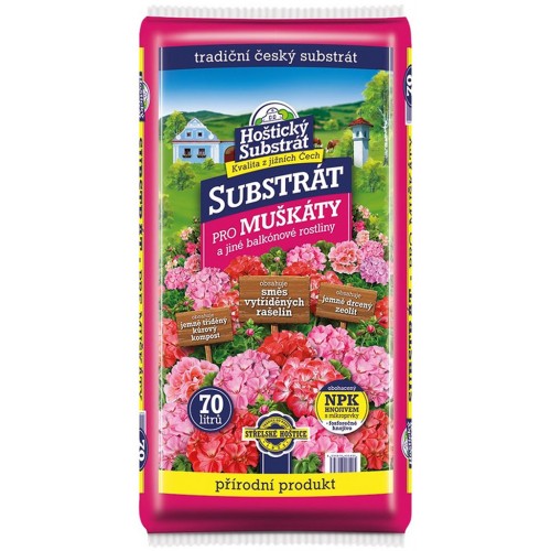 Hoštický substrát pre muškáty 70l Hoštický substrát pre muškáty 70l