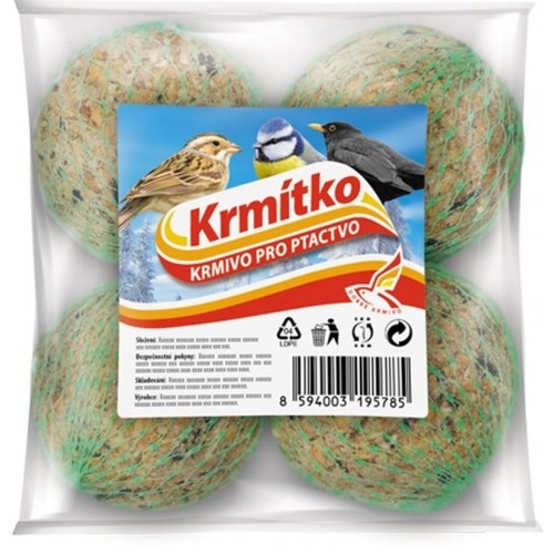 KRMÍTKO Lojová guľa 4 ks, 4x90 g KRMÍTKO Lojová guľa 4 ks, 4x90 g