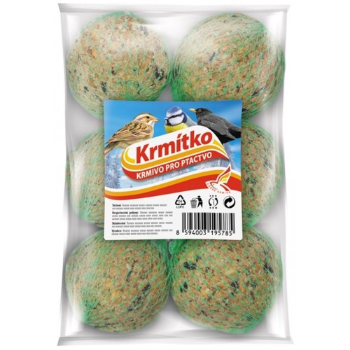 KRMÍTKO Lojová guľa 6 ks, 6x90 g KRMÍTKO Lojová guľa 6 ks, 6x90 g