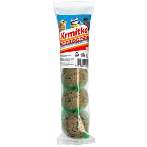 KRMÍTKO Lojová guľa s orieškami 4 ks, 4x90 g KRMÍTKO Lojová guľa s orieškami 4 ks, 4x90 g