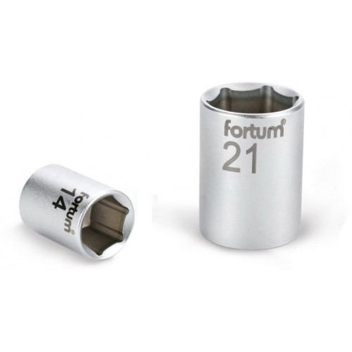 FORTUM hlavice nástrčná, 1/2 ", 21mm, L 38mm, 61CrV5 4700421 FORTUM hlavice nástrčná, 1/2 ", 21mm, L 38mm, 61CrV5 4700421