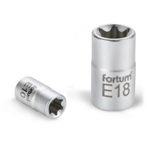 FORTUM hlavice nástrčná vnútorné TORX, 1/4", E 8, L 25mm 4701708 FORTUM hlavice nástrčná vnútorné TORX, 1/4", E 8, L 25mm 4701708