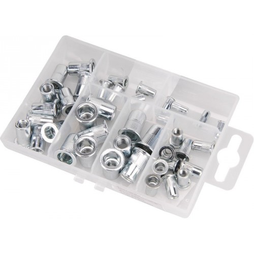 FORTUM Matica nitovacia, sada 40ks, M3-M8, oceľová pozinkovaná 4770681