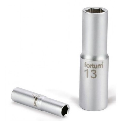 FORTUM Hlavica nástrčná porloužená 1/4", 12 mm, L 50mm 4701525