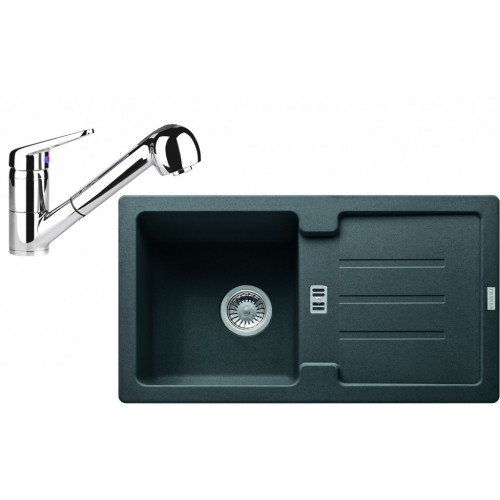 Franke SET G82 granitový drez STG 614-78 grafit + batéria FC 9547 chróm 114.0365.743
