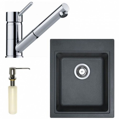 Franke SET G92 (drez KSG 218 grafit+ batérie FC 7486.031+ dávkovač saponátu) 114.0438.634