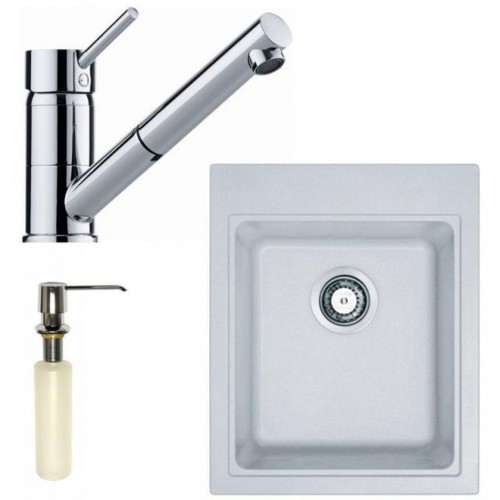 Franke SET G92 (drez KSG 218 biely + batérie FC 7486.031 + dávkovač saponátu) 114.0438.635