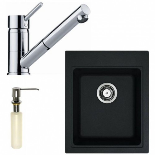 Franke SET G92 (drez KSG 218 ónyx + batérie FC 7486.031 + dávkovač saponátu) 114.0438.636