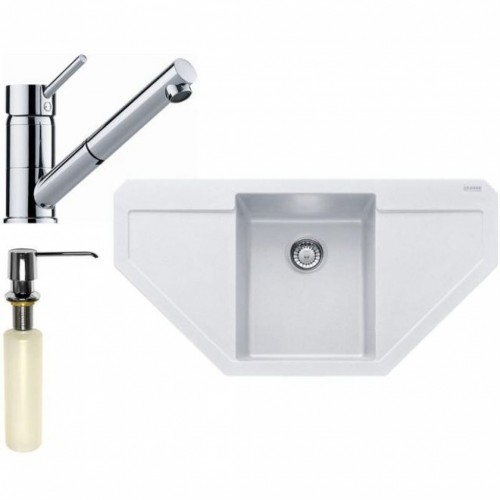 Franke SET G126 (drez MRG 612 E biely + batérie FC 7486.031 +dávkovač FD 300) 114.0440.151